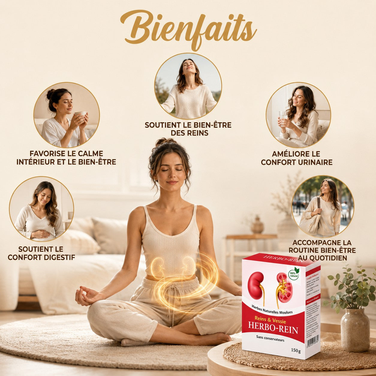 HERBO-REIN™ | NETTOIE LES REINS ET LA VESSIE, FAVORISE UN MEILLEUR EQUILIBRE INTERNE ET RAVIVE LA VITALITE MASCULINE.